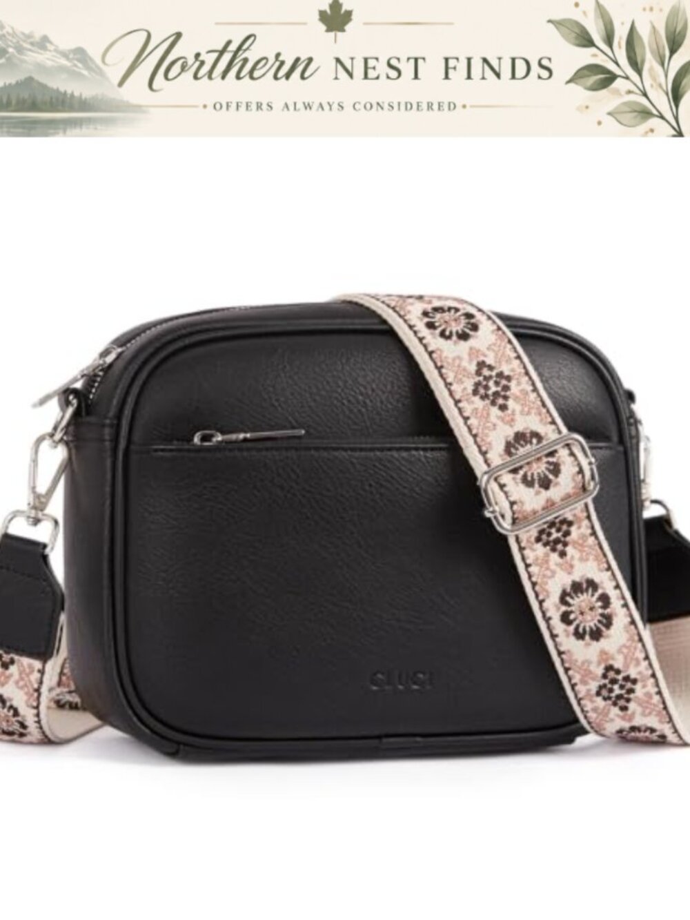 Small Crossbody Purse Vegan Leather Handbag Adjustable Strap Shoulder Bag